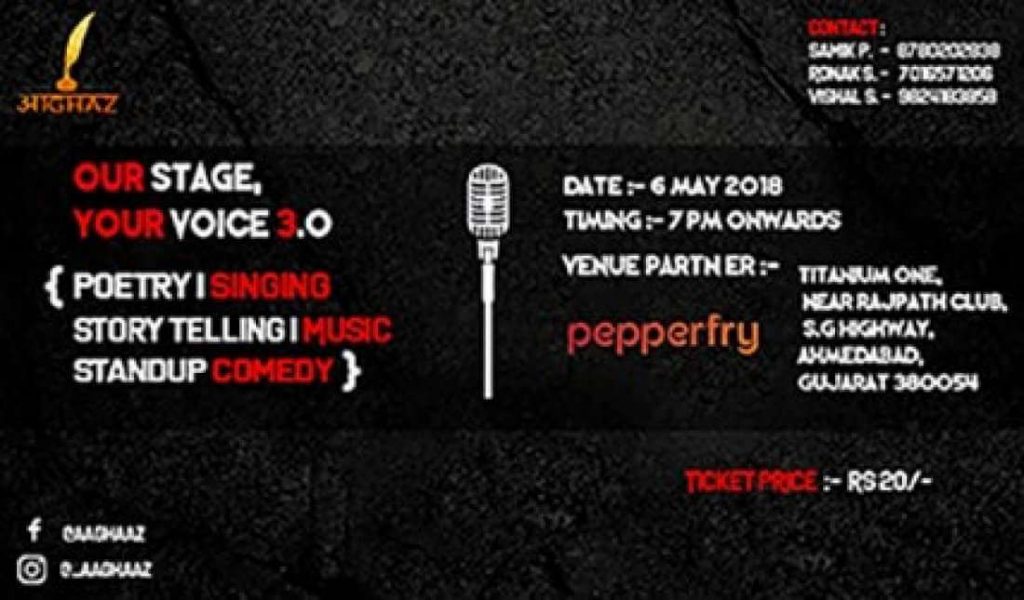 Open Mic Events in Ahmedabad by Aaghaz Event Organizer