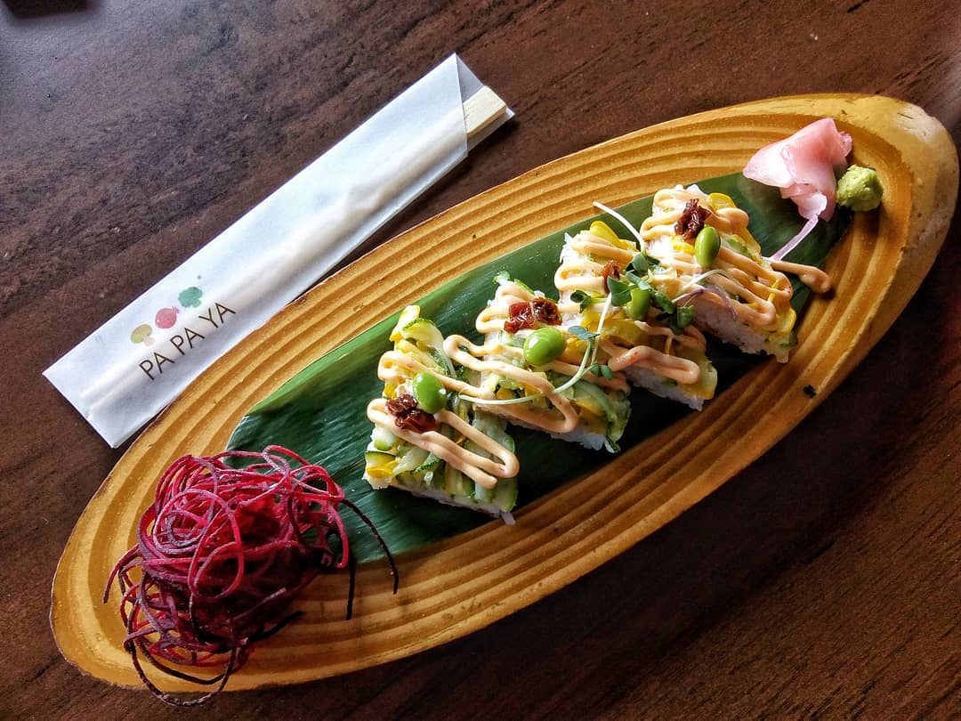 sushi pizza, pa pa ya