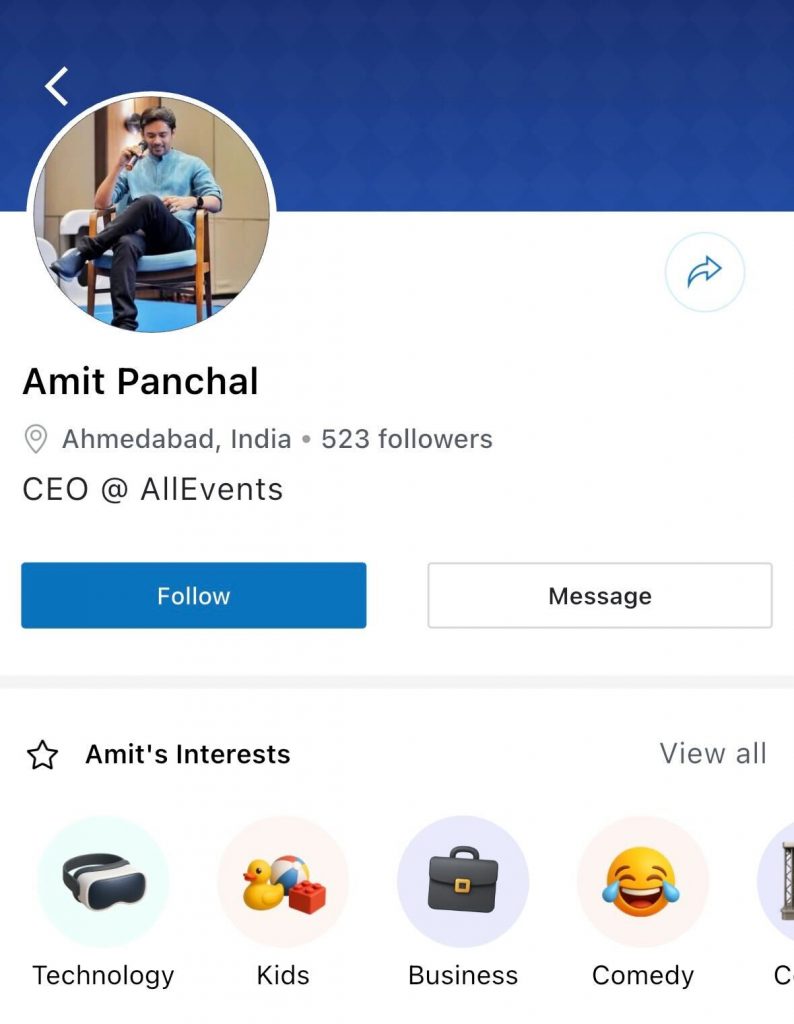 Follow your friends on AllEvents