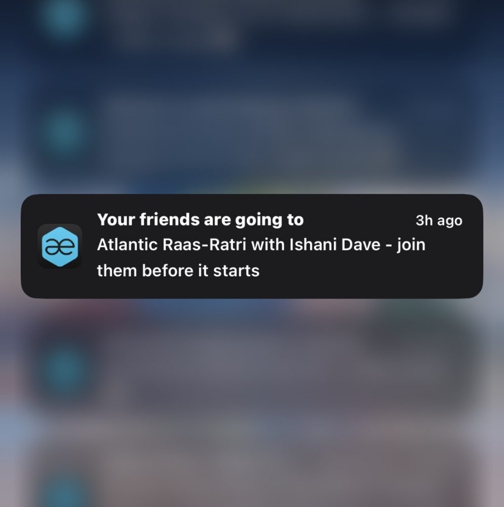 Get notified when your friends plan to attend an event